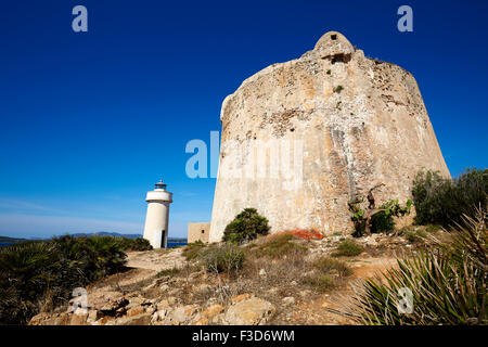 Wachturm am Porto Conte, Sardinien Stockfoto