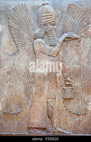 Alten sumerischen Steinbildhauen mit Keilschrift scripting Stockfoto