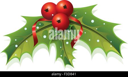 Dieses Bild ist eine Vektordatei, Holly Weihnachten Pflanze darstellt. Stock Vektor