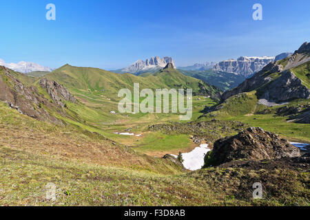 Sommer auf Ciampac und Fassa Tal, Trentino, Italien Stockfoto