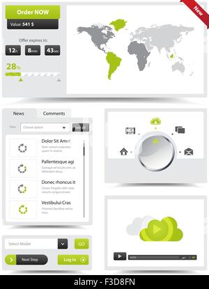 Dieses Bild ist eine Vektordatei, die eine Sammlung von Web-Design-Elemente. Stock Vektor