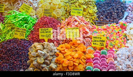 Berühmte türkische Freuden auf dem Markt Stockfoto