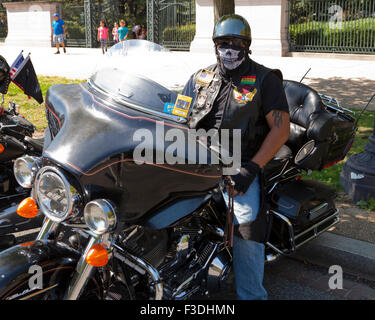Harley Davidson Motorrad-Fahrer - USA Stockfoto
