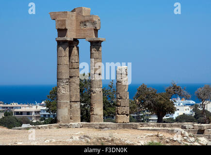 Tempel des Apollo in Rhodos - Griechenland Stockfoto