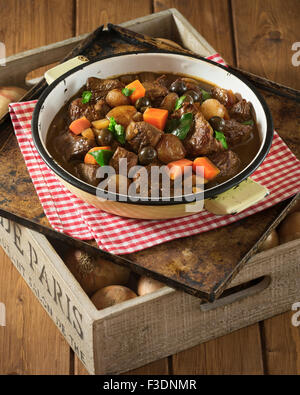 Daube de Boeuf. Französisch Rindfleisch Eintopf. Frankreich-Essen Stockfoto