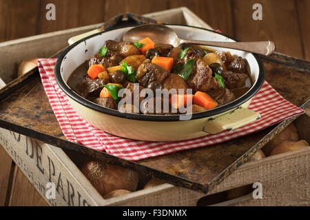 Daube de Boeuf. Französisch Rindfleisch Eintopf. Frankreich-Essen Stockfoto