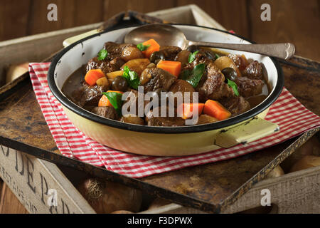 Daube de Boeuf. Französisch Rindfleisch Eintopf. Frankreich-Essen Stockfoto