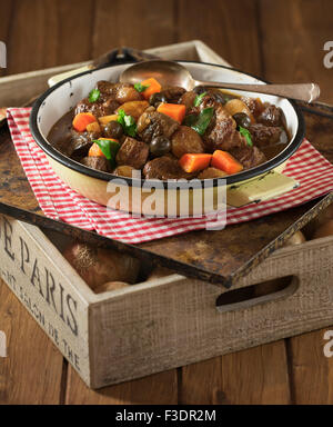 Daube de Boeuf. Französisch Rindfleisch Eintopf. Frankreich-Essen Stockfoto