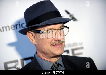 Tom Hanks bei der Premiere von "Agentenbrücke" auf dem 53. New York Filmfestival. New York 4. Oktober 2015/Picture alliance Stockfoto