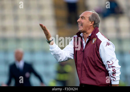 Modena, Italien. 3. Oktober 2015. Giampiero Ventura (Torino) / Fußball: Italienische "Serie A" match zwischen Carpi FC 2: 1-Torino FC im Stadio Alberto Braglia, in Modena, Italien. © Maurizio Borsari/AFLO/Alamy Live-Nachrichten Stockfoto