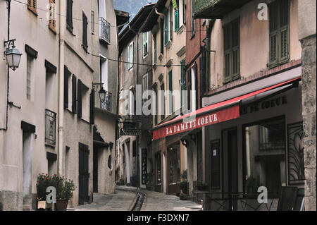 St-Martin-Vésubie, Stadt der Seealpen, kühle Sommerfrische in den Bergen nahe der Côte d ' Azur, Französische Alpen, Frankreich Stockfoto