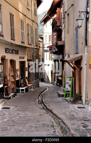 St-Martin-Vésubie, Stadt der Seealpen, kühle Sommerfrische in den Bergen nahe der Côte d ' Azur, Französische Alpen, Frankreich Stockfoto