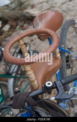 Improvisierte Kind oder Baby Fahrradsitz auf dem Fahrrad auf der Republik Kuba Stockfoto