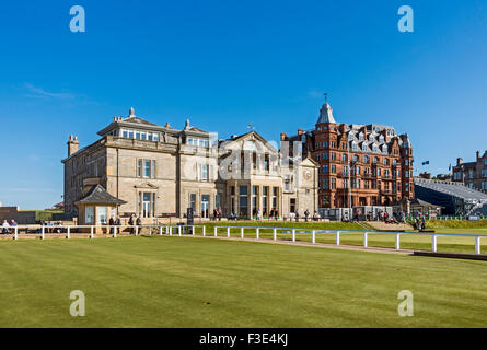 Der Old Course und Clubhaus bei St. Andrews Fife Schottland Stockfoto