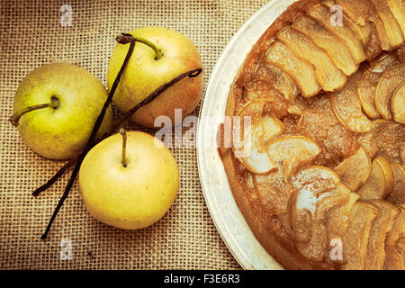 Obst-Torte-Stillleben Stockfoto