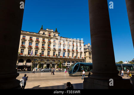 Grand Theater Opéra National Grand Hotel Bordeaux Place De La Comedie quadratische Gironde Aquitaine Frankreich Europa Stockfoto