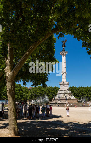 Monument Aux Girondins Place des Quinconces Platz Bordeaux Gironde Aquitaine Frankreich Europa Stockfoto