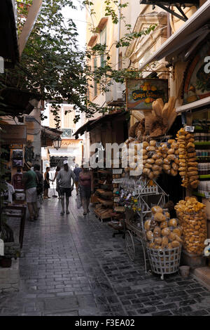 ALTSTADT VON RETHYMNON. GRIECHISCHEN INSEL KRETA. Stockfoto