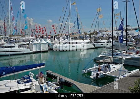 Grand Pavois Internationale Bootsmesse in La Rochelle Frankreich. Stockfoto