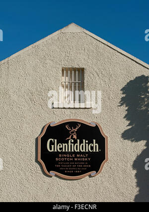 Die Welt berühmten WM Grant & Söhne Whiskeybrennerei in Dufftown in Banffshire Schottland Vereinigtes Königreich.  SCO 10.102. Stockfoto