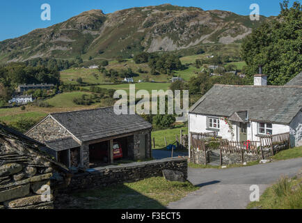 Suche über wenig Langdale von Stang Ende bis Lingmoor Stockfoto