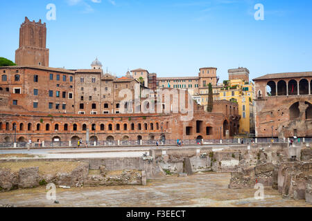 Ruinen der antiken Kaiserforen in Rom Italien Stockfoto