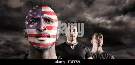 Zusammengesetztes Bild der Usa Rugby-Spieler Stockfoto