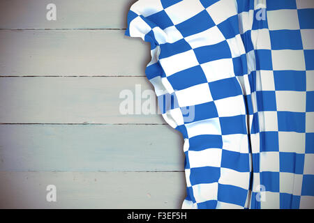 Zusammengesetztes Bild der blau-weißen Flagge Stockfoto