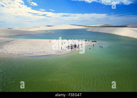 Luftaufnahme von Jericoacoara Nationalpark in Ceara, Brasilien Stockfoto