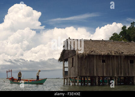 Hütte im Ream National Park. Hotel liegt 13km östlich von Sihanoukville, ist Ream National Park ein großartiger Ort zum Kambodschas Wildl anzeigen Stockfoto