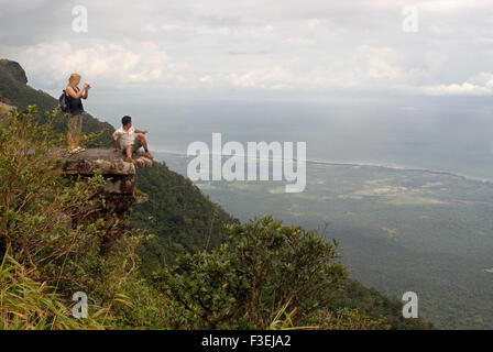 Bokor National Park. Privilegierter Ort, um der nahe gelegenen vietnamesischen Insel Phu Quoc zu beobachten. Die Hauptattraktion in Bokor National Stockfoto