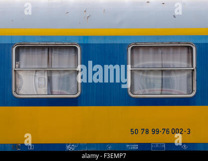 Zug auf dem Bahnhof von Zagreb Stockfoto