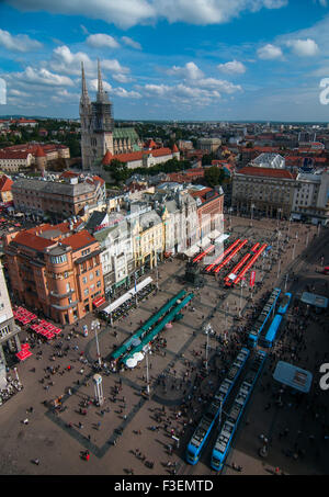 zentralen Platz in Zagreb Stockfoto