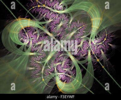 Computer gerendert 3d abstrakte Fraktal Illustration Hintergrund für kreatives gestalten Stockfoto