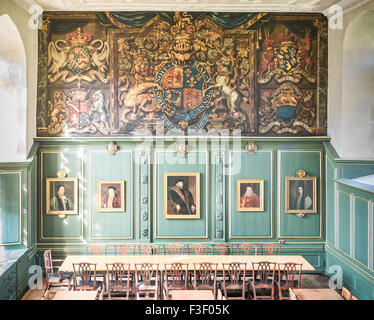 Speisesaal am Magdalene College, Universität Cambridge, England, 1428 neben dem Fluss Cam von König Heinrich VI. gegründet. Stockfoto