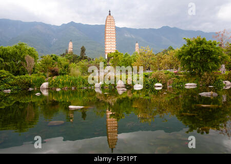 Die drei Pagoden - Dali - China Stockfoto