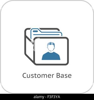 Kunden-Basis-Symbol. Business-Konzept. Flaches Design. Stock Vektor