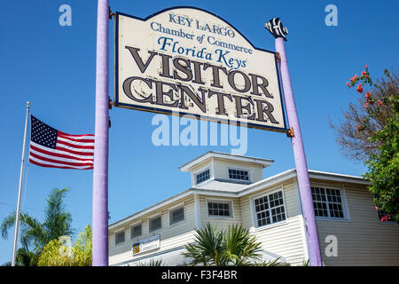 Key Largo Florida Keys, Besucherzentrum, Zentrum, Schild, Handelskammer, FL150508004 Stockfoto