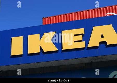 IKEA Einrichtungshaus Zeichen Stockfoto