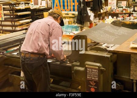 Hatch Show Print Shop in Nashville Tennessee Stockfoto