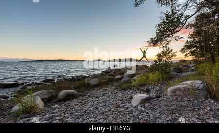 Springen bei Porkkala, Kirkkonummi, Finnland, Europa, EU Stockfoto