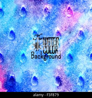 Abstraktes Vektor handgezeichneten blauen Aquarellen Hintergrund Stock Vektor