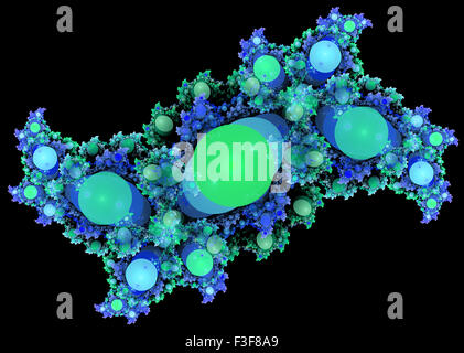Computer gerendert 3d abstrakte Fraktal Illustration Hintergrund für kreatives gestalten Stockfoto