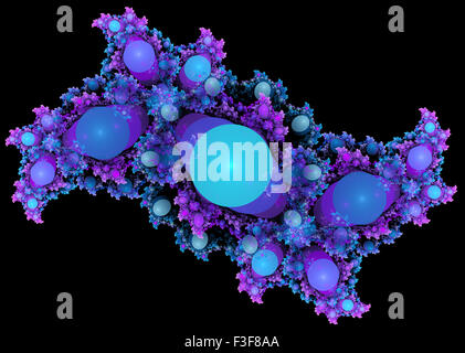 Computer gerendert 3d abstrakte Fraktal Illustration Hintergrund für kreatives gestalten Stockfoto