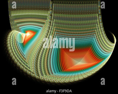 Computer gerendert 3d abstrakte Fraktal Illustration Hintergrund für kreatives gestalten Stockfoto