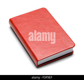 Rotes Buch mit textfreiraum Isolated on White Background geschlossen. Stockfoto