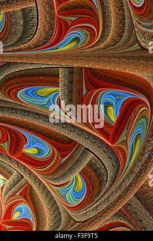 Computer gerendert 3d abstrakte Fraktal Illustration Hintergrund für kreatives gestalten Stockfoto