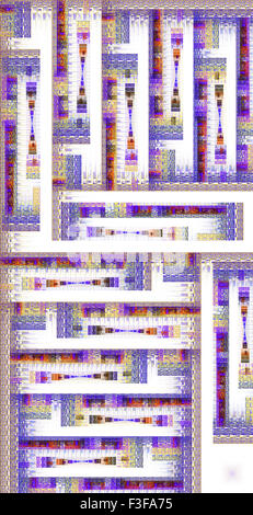 Computer gerendert 3d abstrakte Fraktal Illustration Hintergrund für kreatives gestalten Stockfoto