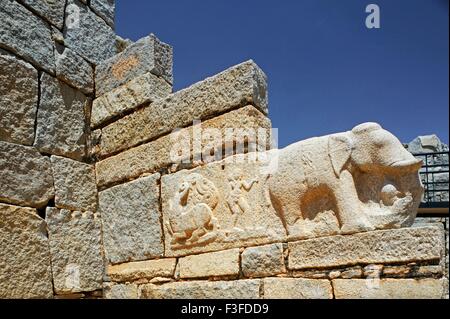 Mahanavami Didda; UNESCO World Heritage site Hampi Vijayanagara 1336 1726 A.D.; District Bellary; Staat Karnataka; Indien Stockfoto