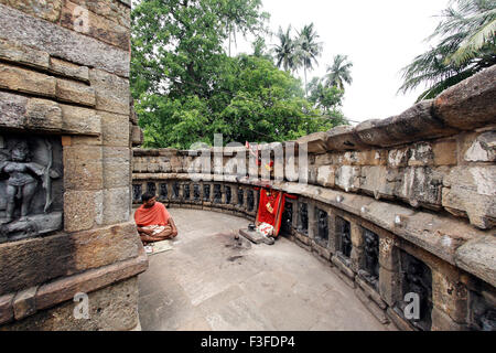 Architektur; Chousath (64) Yoginis Tempel; Bhubaneswar; Orissa; Indien Stockfoto